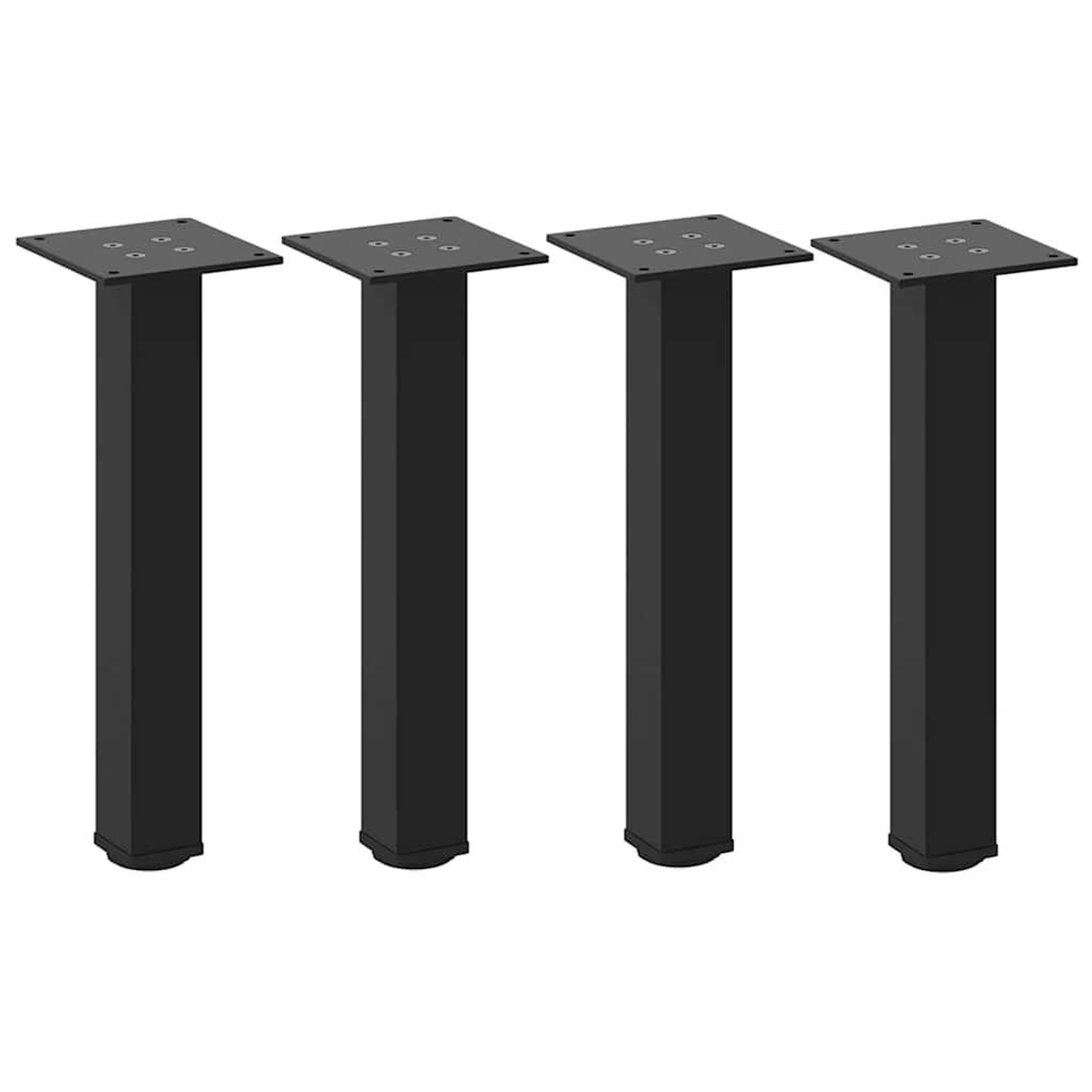 Voir la diapositive 2 : VIDAXL Pieds de table basse 4 pcs noir 42-44 cm acier