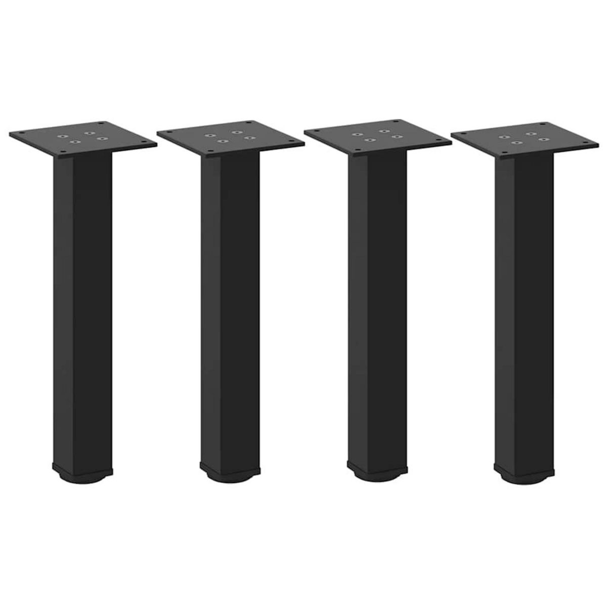 VIDAXL Pieds de table basse 4 pcs noir 42-44 cm acier