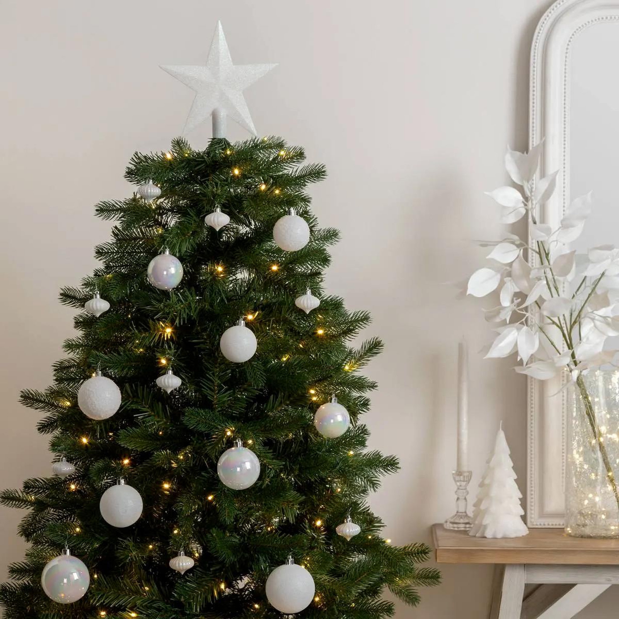 Voir la diapositive 3 : FEERIC LIGHT & CHRISTMAS Kit 18 Pièces Déco de Noël  Colorama  23cm Blanc