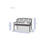 Voir la diapositive 4 : HESPERIDE Banc de jardin en métal Alvernia - Hespéride