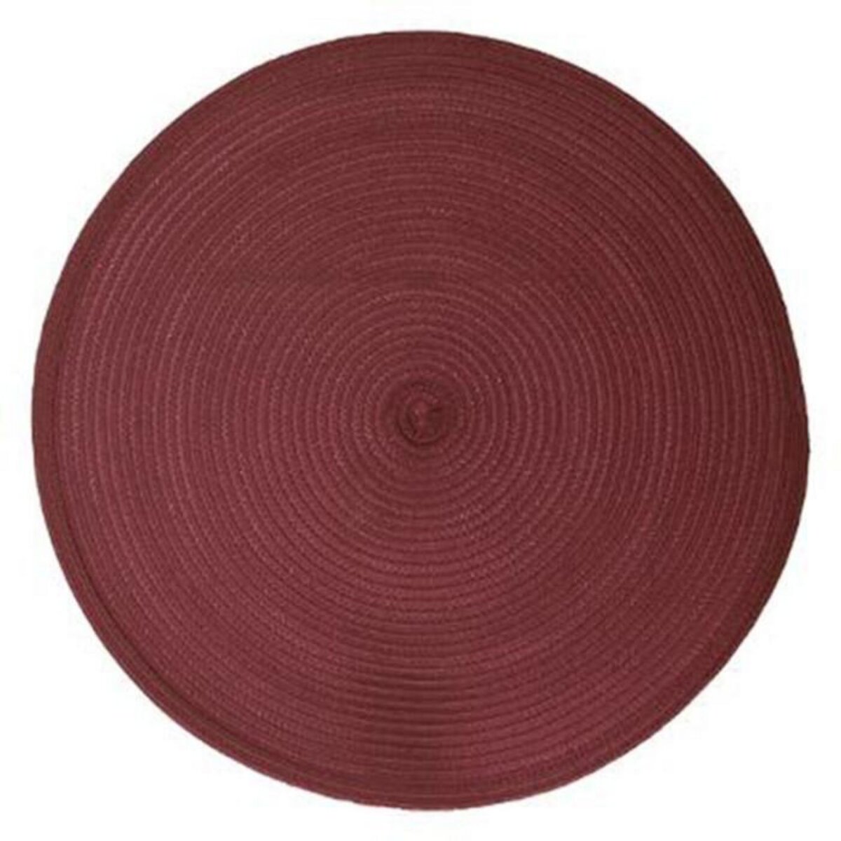 SECRET DE GOURMET Set de Table Rond  Tressé  38cm Bordeaux