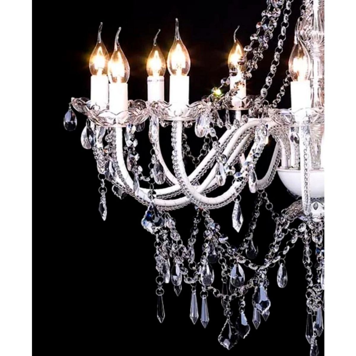 VIDAXL Lustre venitien baroque 12 feux 1600 cristaux
