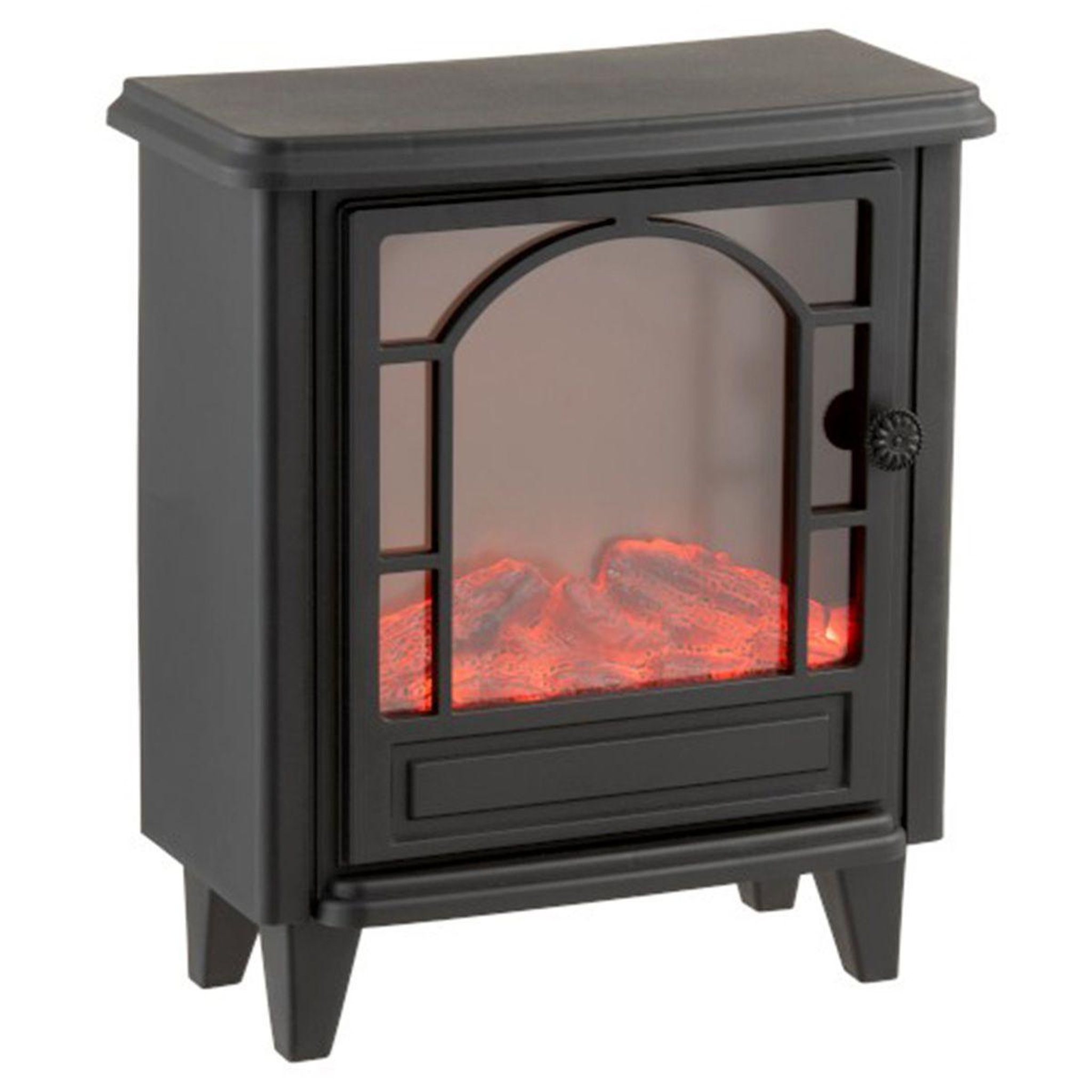 Voir la diapositive 2 : J-LINE Cheminée design à led  classique  40cm noir