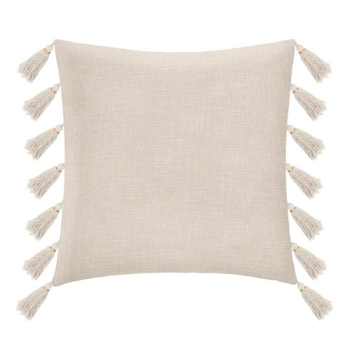 ATMOSPHERA Coussin Déco à Pompons  Gypsy  50x50cm Ivoire