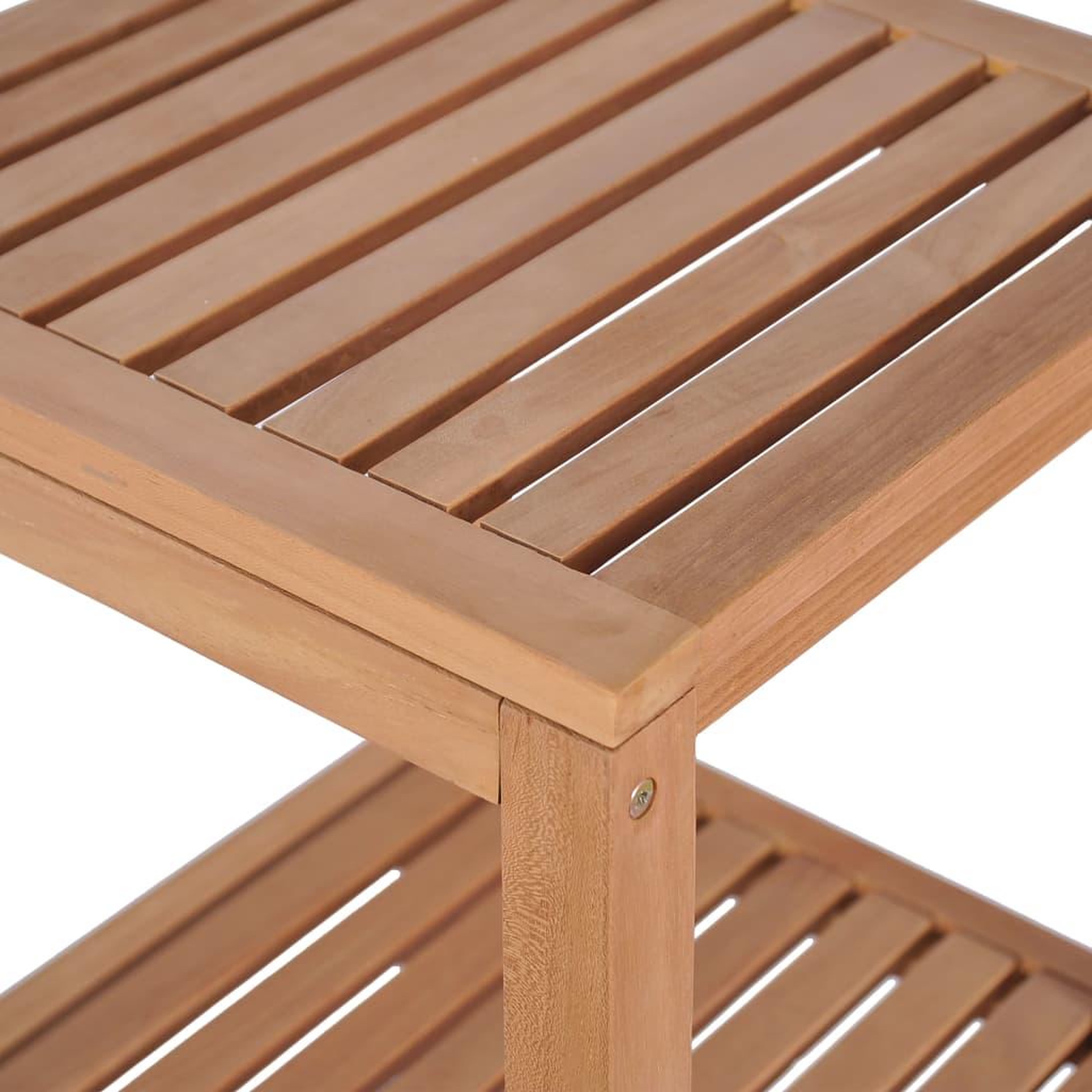 Voir la diapositive 4 : VIDAXL Support de rangement de bain 4 niveaux teck massif 42x42x165 cm