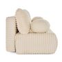 Voir la diapositive 6 : BEST MOBILIER Marvin - canapé 3 places convertible et coffre en fausse fourrure côtelée avec 2 coussins boule inclus