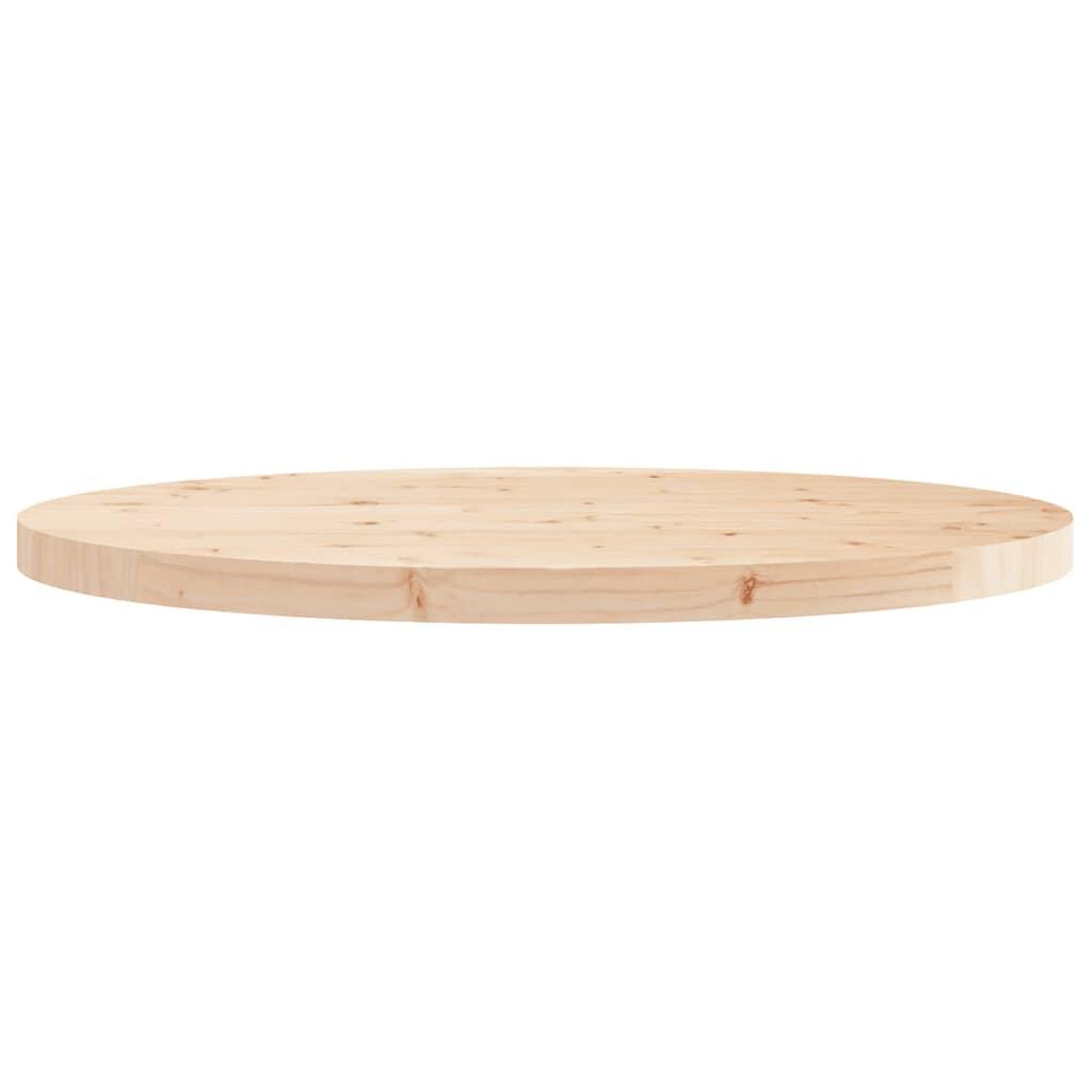 Voir la diapositive 4 : VIDAXL Dessus de table rond Ø80x3 cm bois de pin massif