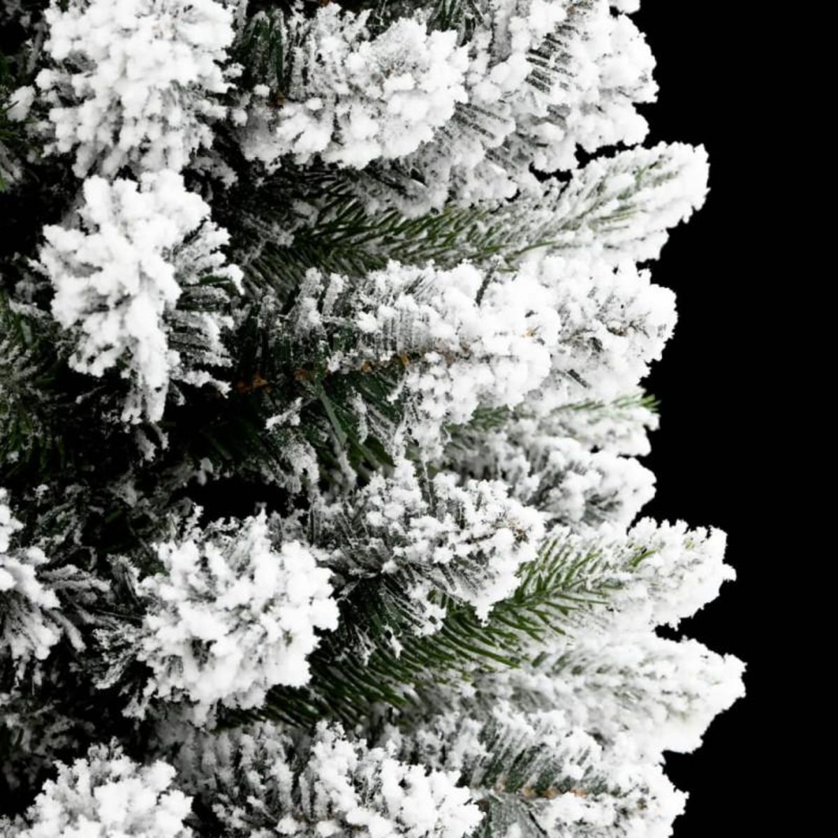 VIDAXL Sapin de Noël artificiel mince avec neige floquée 180 cm PVC PE