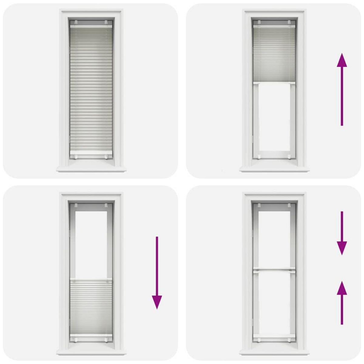 VIDAXL Store plisse gris clair 45x100 cm largeur du tissu 44,4 cm