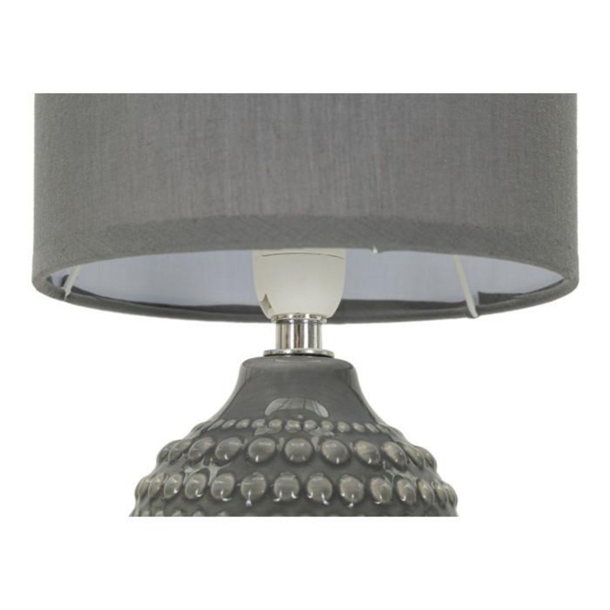 Paris Prix Lampe à Poser en Céramique  Points  30cm Gris