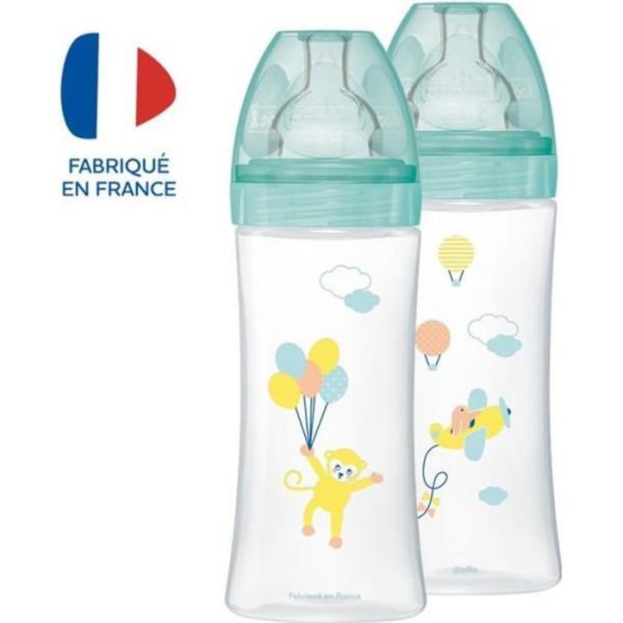 DODIE Dodie Biberon Sensation+ Anti-Coliques +6m Ballons Lot de 2 x 330ml