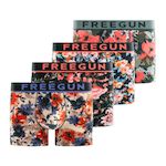 FREEGUN Lot de 4 boxers homme Sergio. Coloris disponibles : Rouge