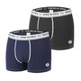Voir la diapositive 1 : SERGE BLANCO Lot de 2 Boxers homme avec surpiqûres Class