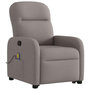 Voir la diapositive 4 : VIDAXL Fauteuil inclinable de massage Taupe Tissu
