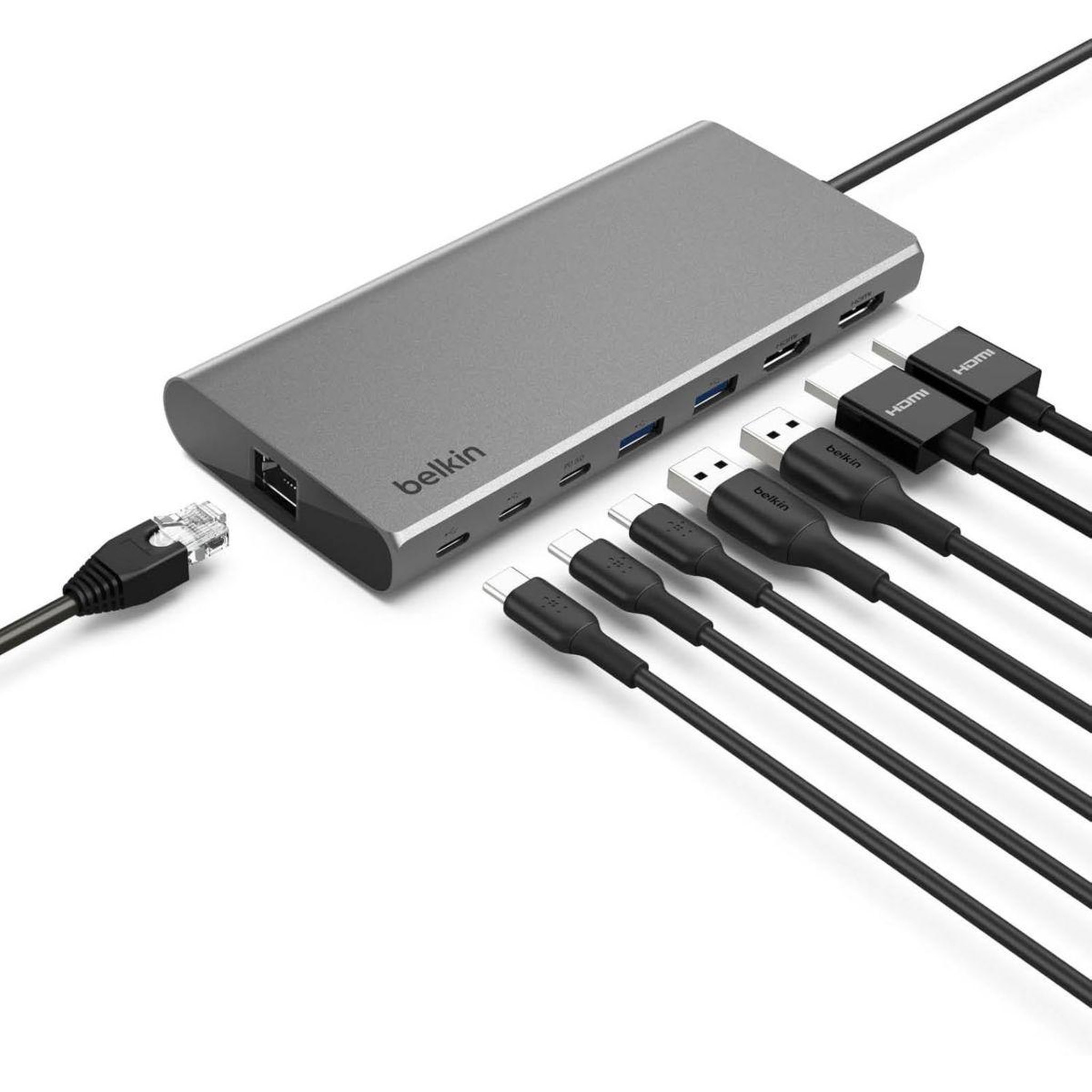Voir la diapositive 4 : Belkin Station d'accueil usb-c 8 en 1 universelle hub core