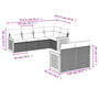 Voir la diapositive 3 : VIDAXL Salon de jardin avec coussins 7 pcs gris resine tressee