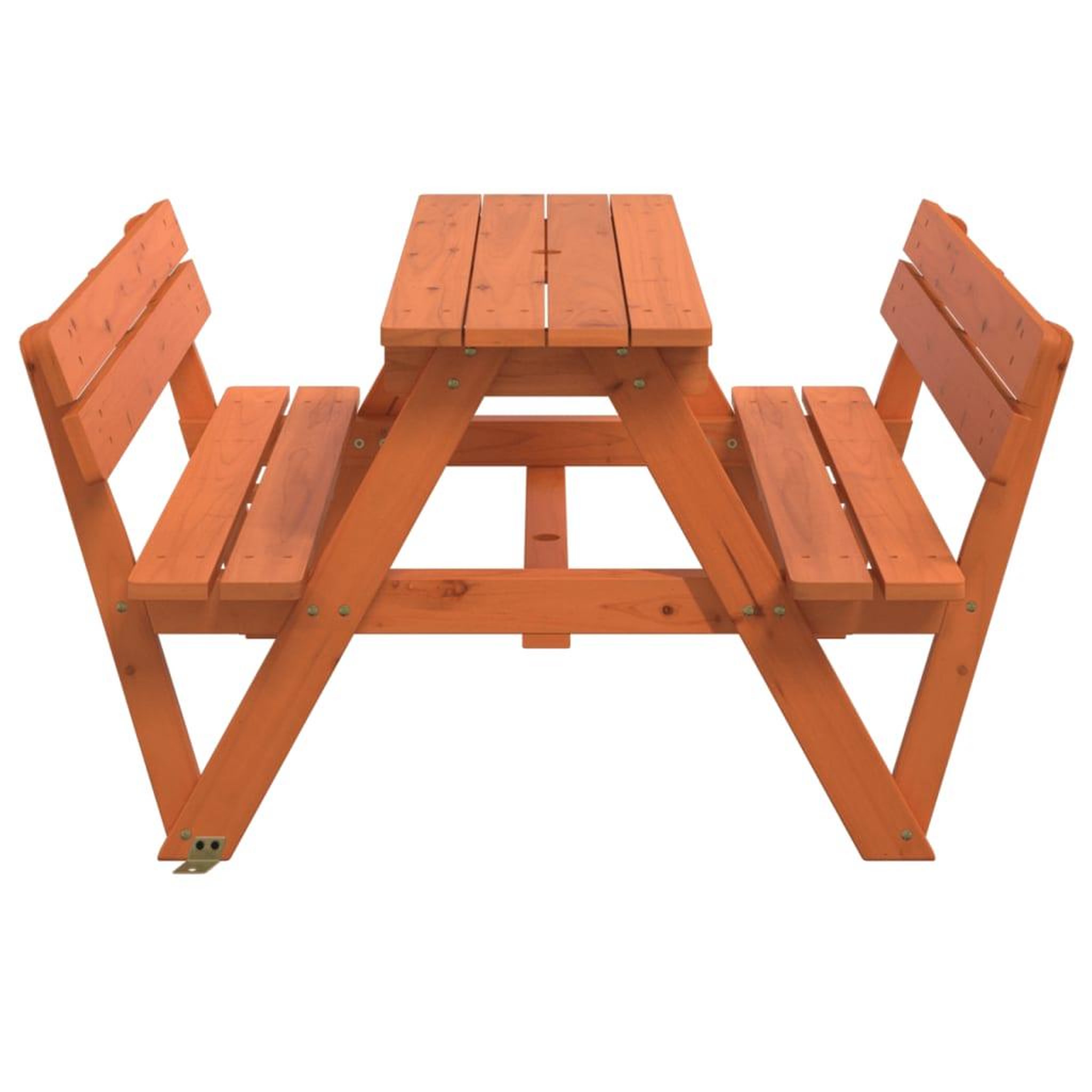 Voir la diapositive 5 : VIDAXL Table de pique-nique pour 4 enfants avec trou de parasol sapin