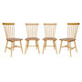 Voir la diapositive 1 : SWEEEK Lot de 4 chaises naturelles à barreaux en bois d'hévéa. ROMIE. L 50.8 x P 44.2 x H 90cm
