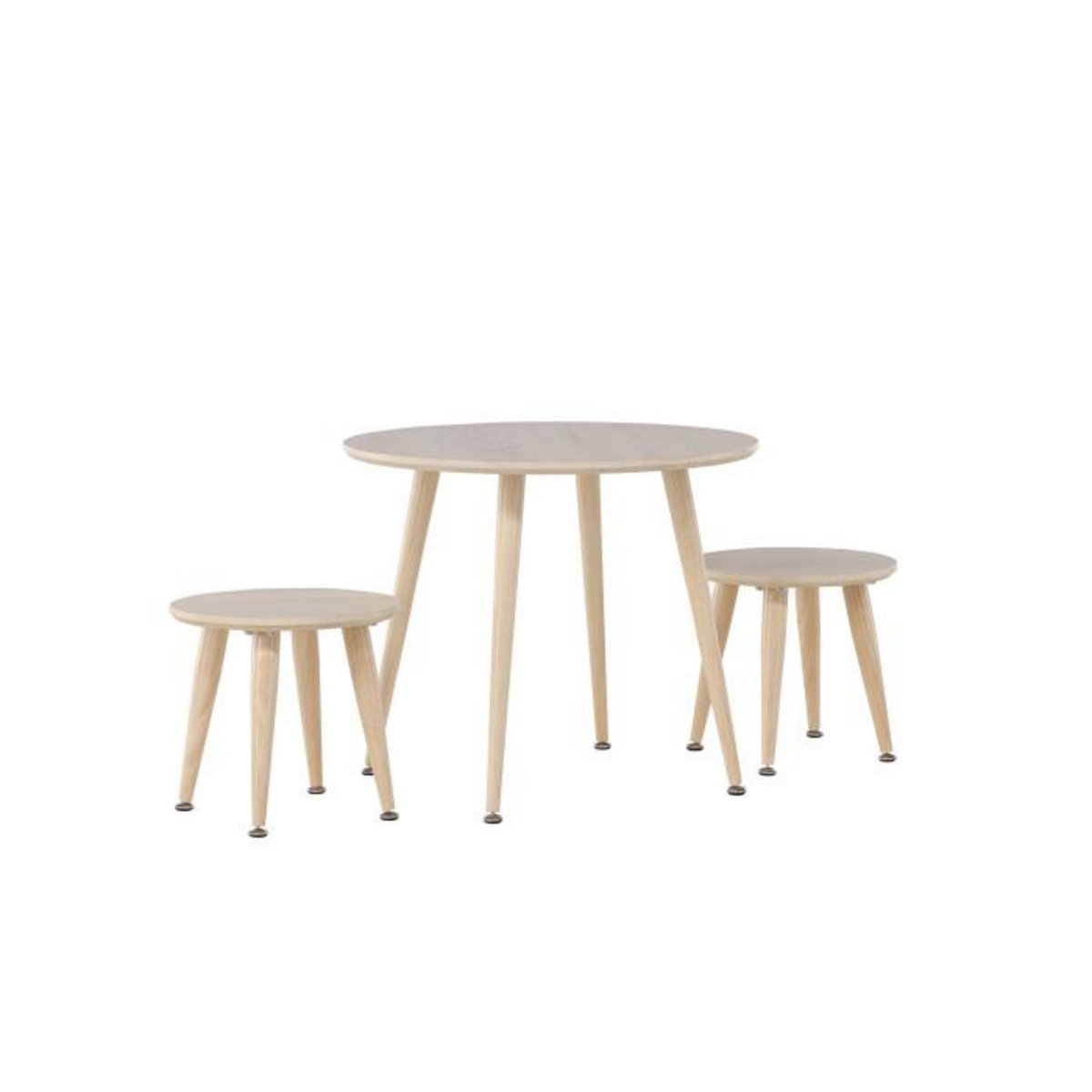 Paris Prix Table & 2 Tabourets Enfant  Kids  60cm Naturel