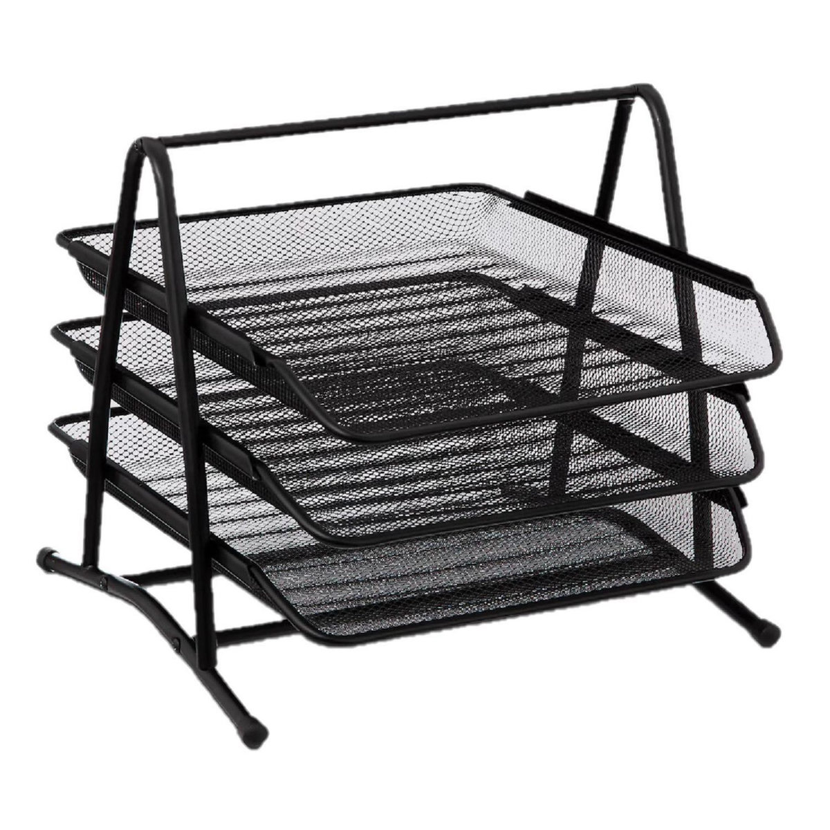 FIVE Corbeille à courrier pour bureau en métal HAVI - Noir