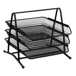 FIVE Corbeille à courrier pour bureau en métal HAVI - Noir