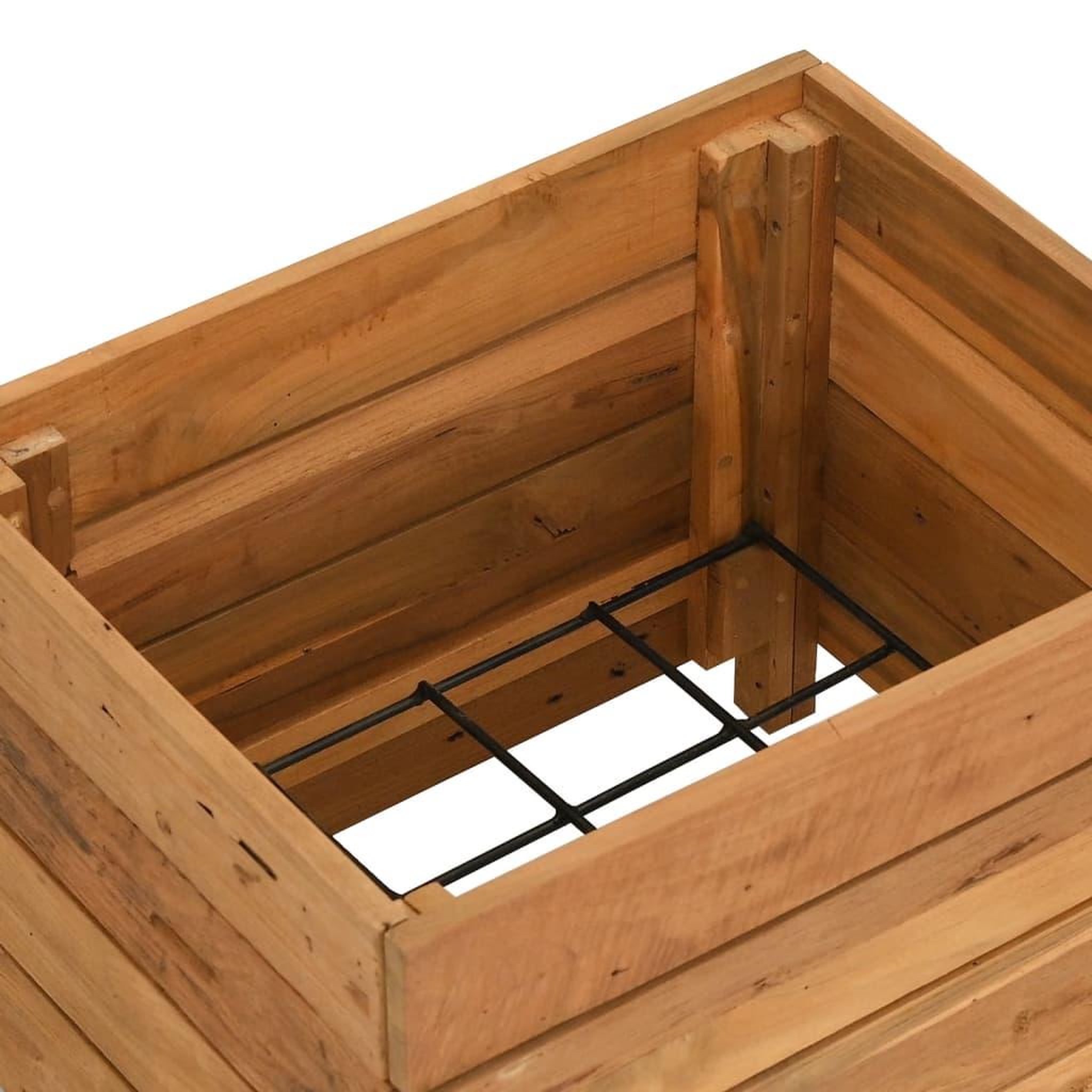 Voir la diapositive 5 : VIDAXL Lit sureleve 50x40x38 cm bois de teck recycle et acier