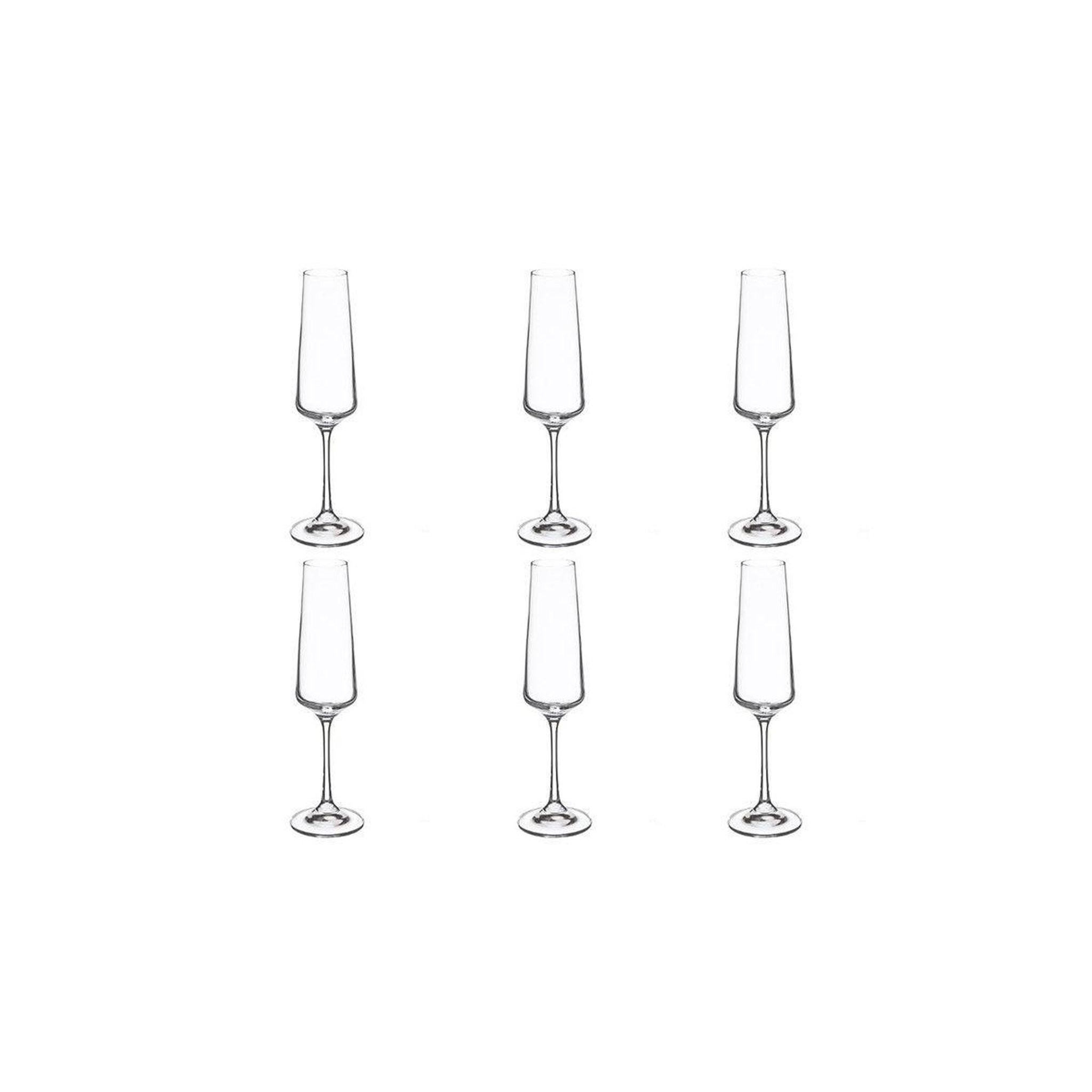 Voir la diapositive 2 : SECRET DE GOURMET Lot de 6 flûtes à champagne  selenga ii  16cl transparent