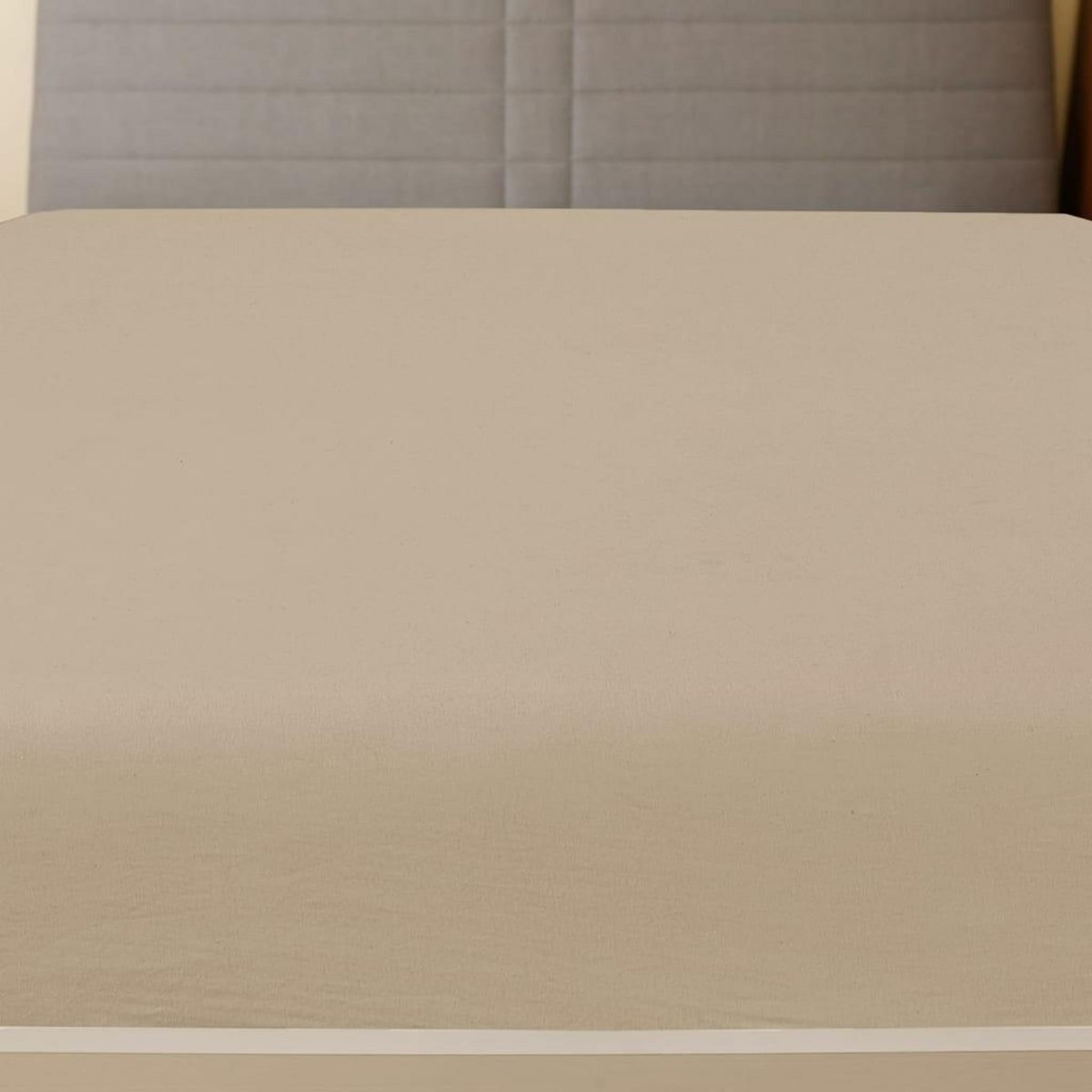 VIDAXL Drap-housse Jersey Taupe 160x200 cm Coton