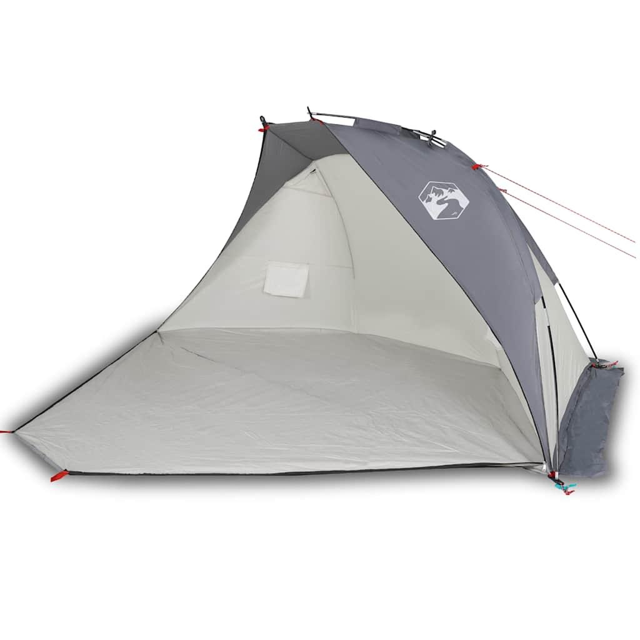 Voir la diapositive 2 : VIDAXL Tente de plage gris 268x223x125 cm 185T polyester