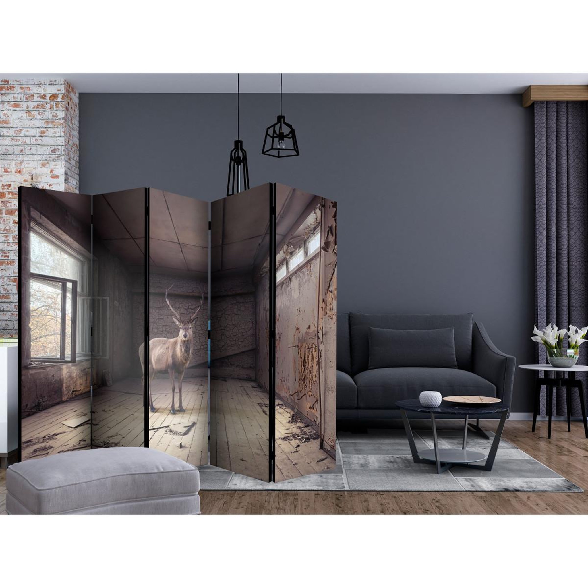Voir la diapositive 2 : Paris Prix Paravent 5 volets  lost  172x225cm