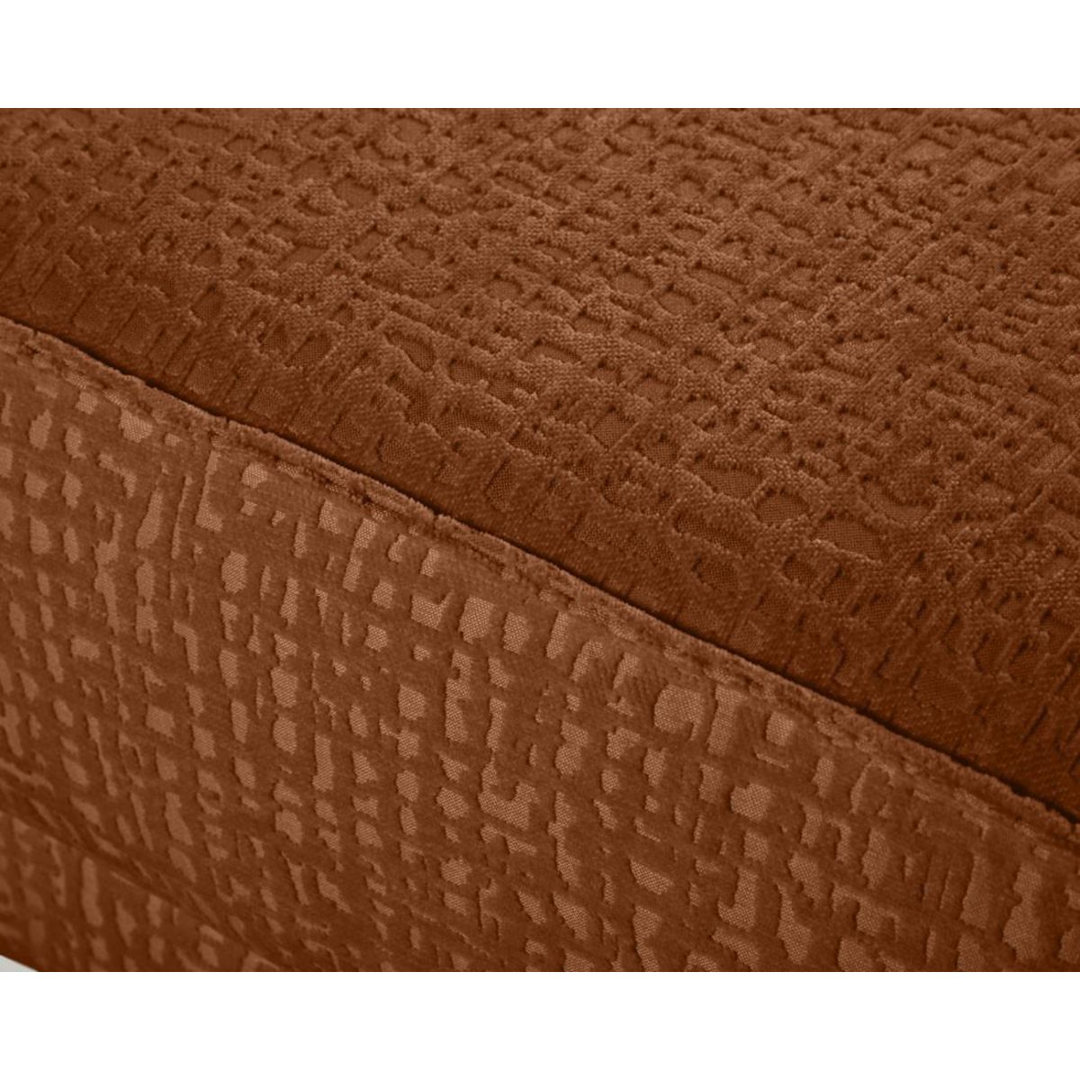 LISA DESIGN Charlie - pouf - pieds hauts - en tissu velours relief