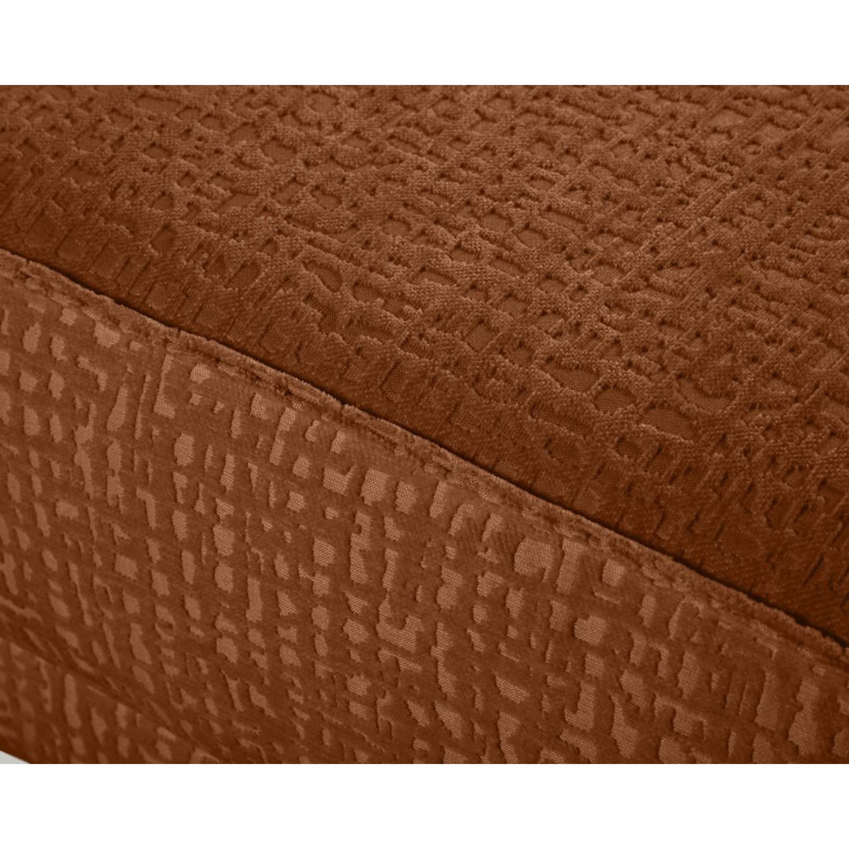 LISA DESIGN Charlie - pouf - pieds hauts - en tissu velours relief