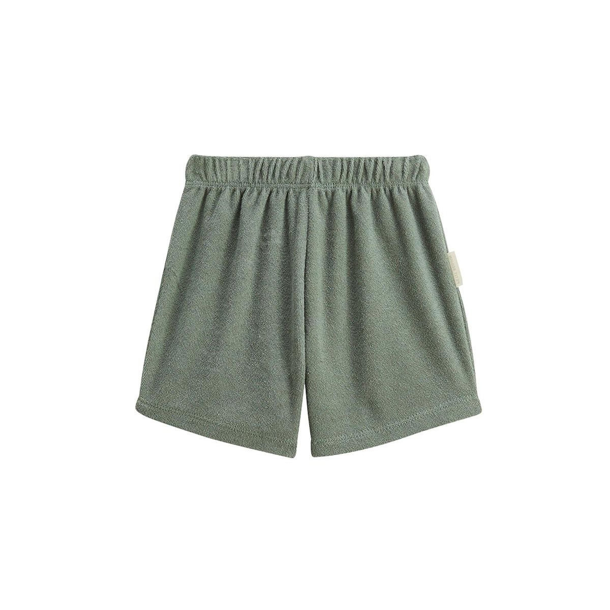 Petit Béguin Ensemble enfant t-shirt et short en éponge Crocro rigolo