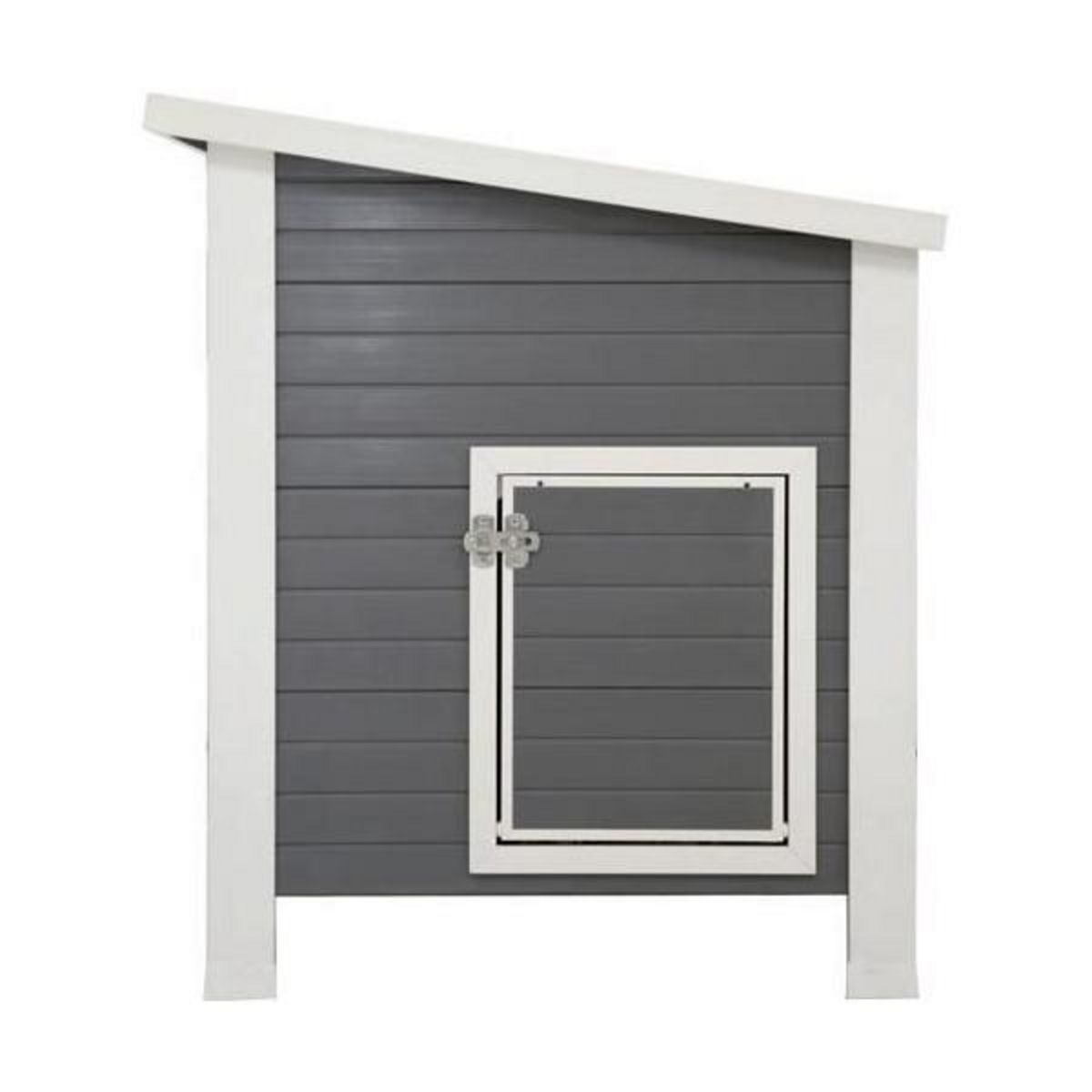 KERBL Kerbl Poulailler Barney Plastique 2-4 poules - 137x73x83 cm - Gris et blanc - 60% PVC 40% bois