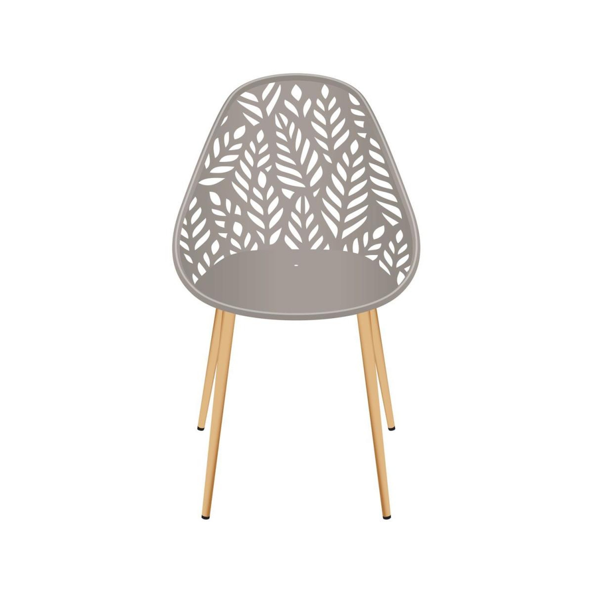 Voir la diapositive 2 : The Home Deco Factory Lot de 4 chaises de jardin  lucena  83cm taupe