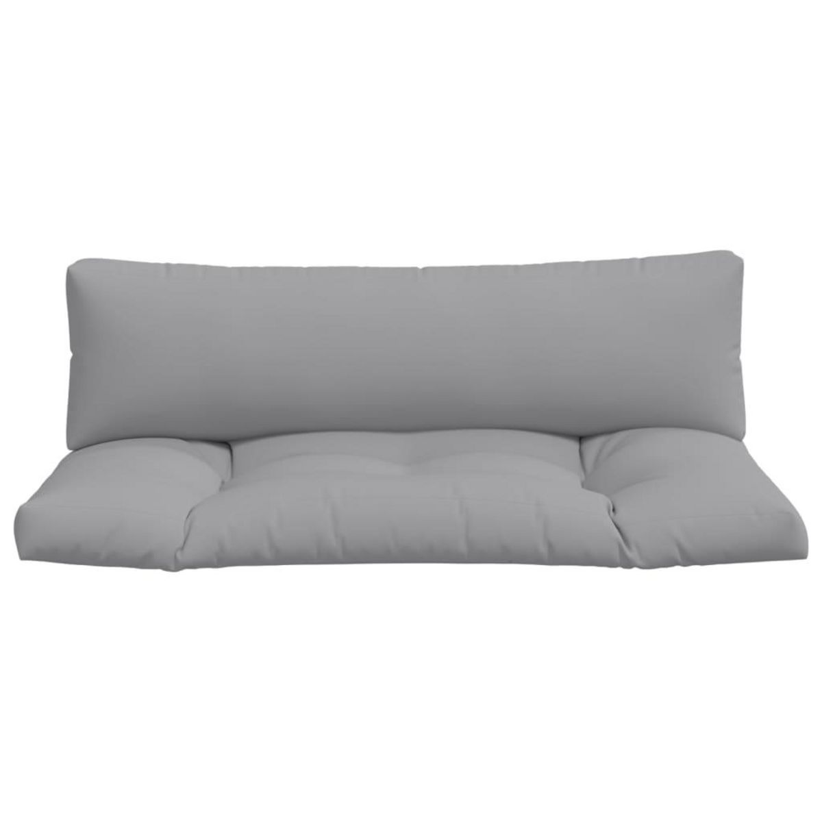 VIDAXL Coussins de palette lot de 2 gris tissu
