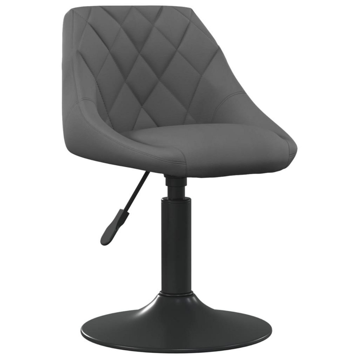 VIDAXL Chaises pivotantes a manger lot de 4 gris fonce velours