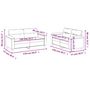 Voir la diapositive 6 : VIDAXL Ensemble de canapes 2 pcs avec coussins creme tissu microfibre