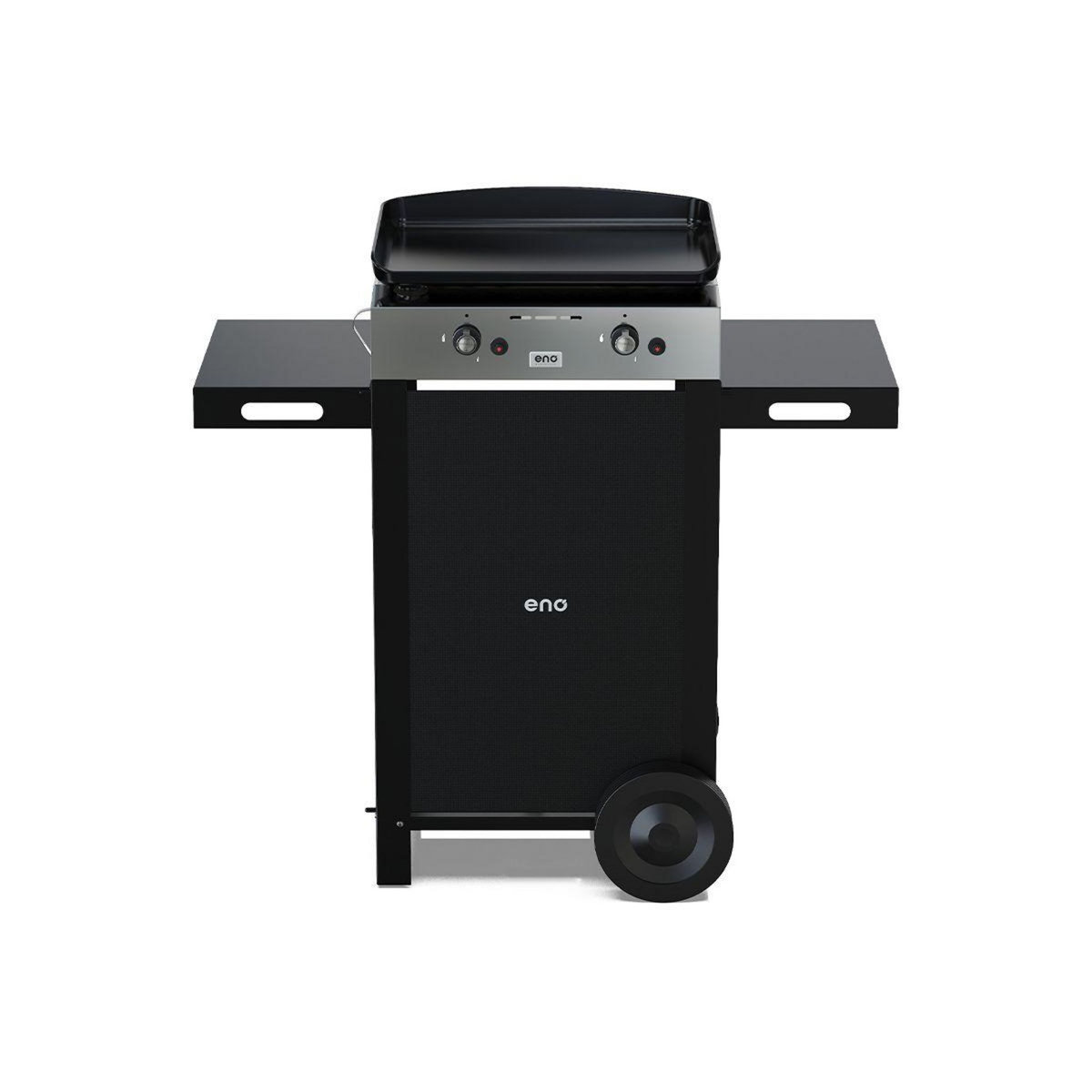 Eno Plancha gaz Combo Initial 50 Inox 2 brûleurs sur chariot, 47x36 cm