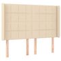 Voir la diapositive 3 : VIDAXL Tete de lit a LED Creme 147x16x118/128 cm Tissu