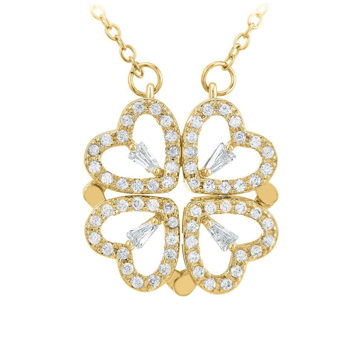 SC BOHEME Collier trèfle SC Bohème orné de Cristaux scintillants