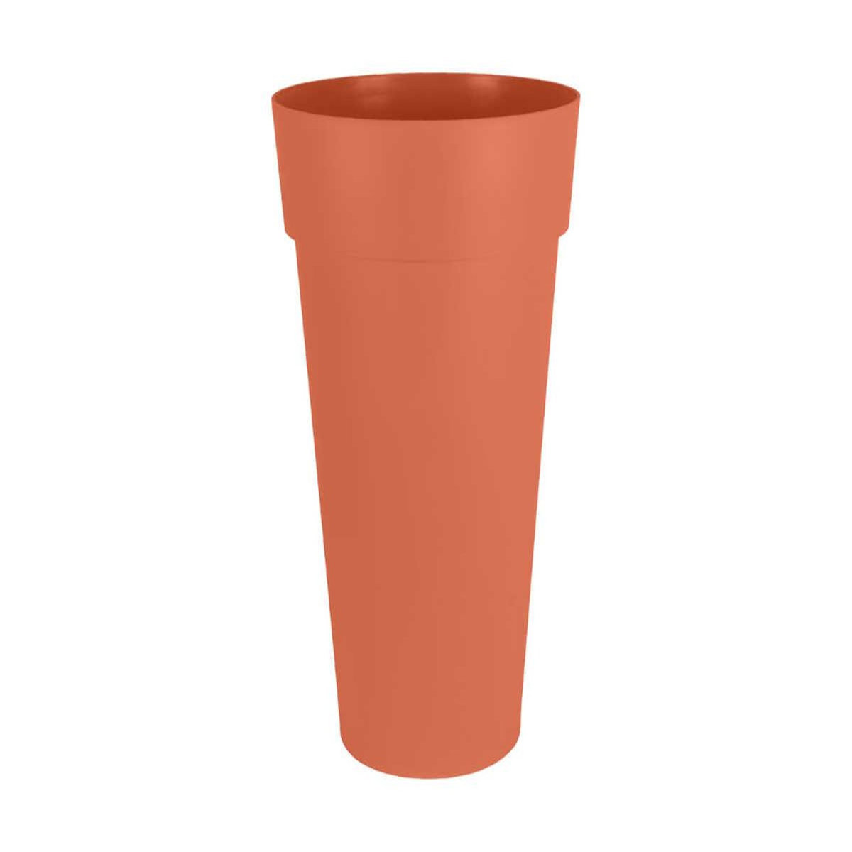 Eda Pot de fleur rond Toscane Ø 48 x H.80 cm - Orange terre battue - Eda