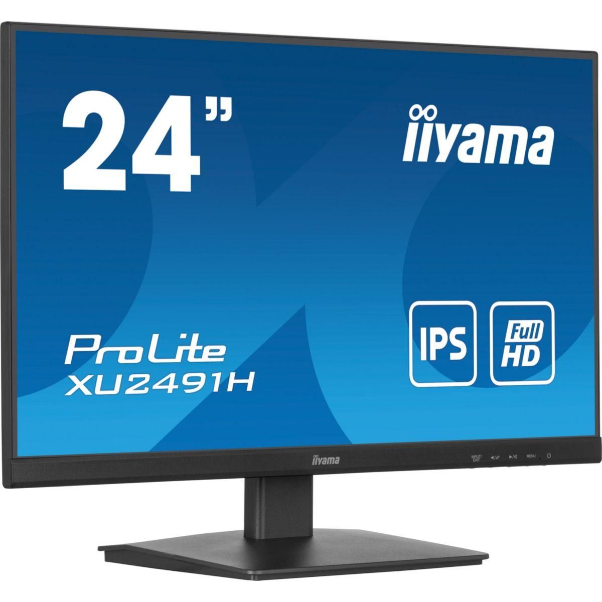 Iiyama Ecran PC XU2491H-B1 Plat 24'' IPS