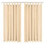 Voir la diapositive 1 : VIDAXL Rideau occultant avec boucles 2 pcs 140 x 175 cm Beige