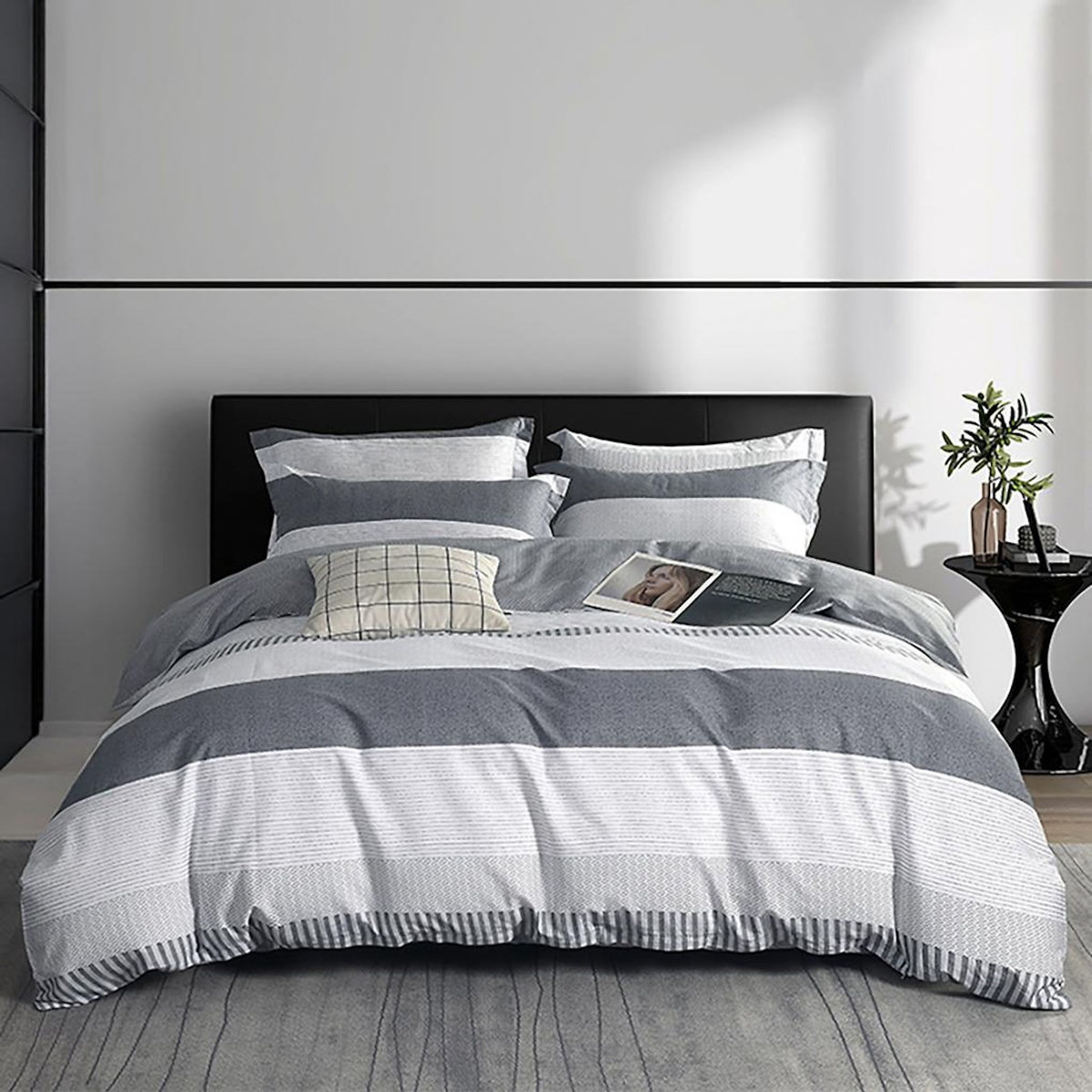 Home collection Parure housse de couette en polycoton Skyline