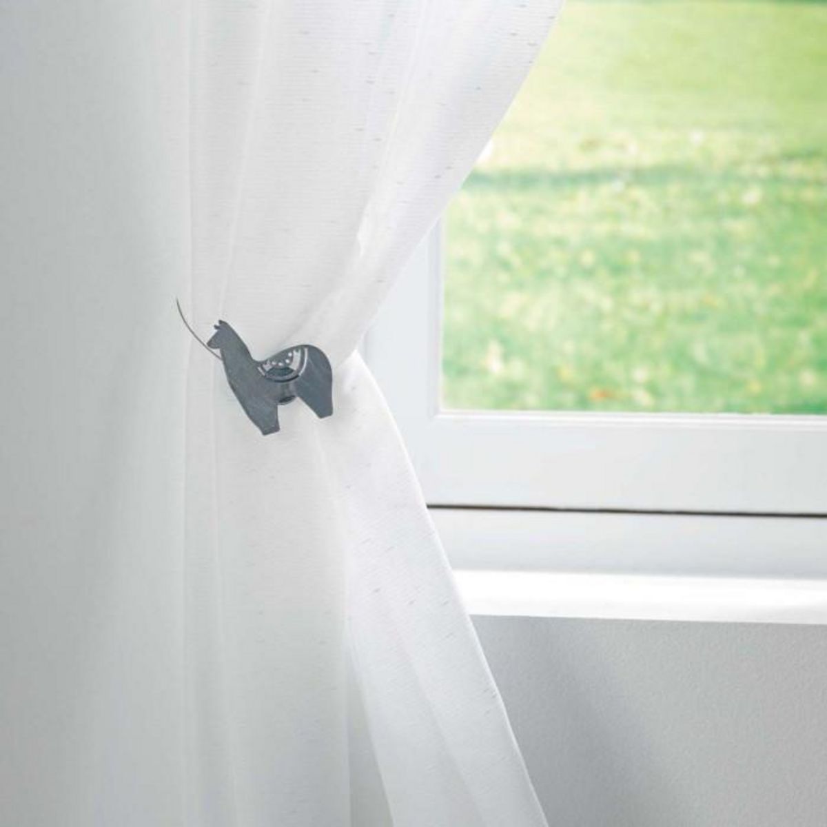 Paris Prix Embrasse de Rideau Aimantée  Yzma  30cm Gris