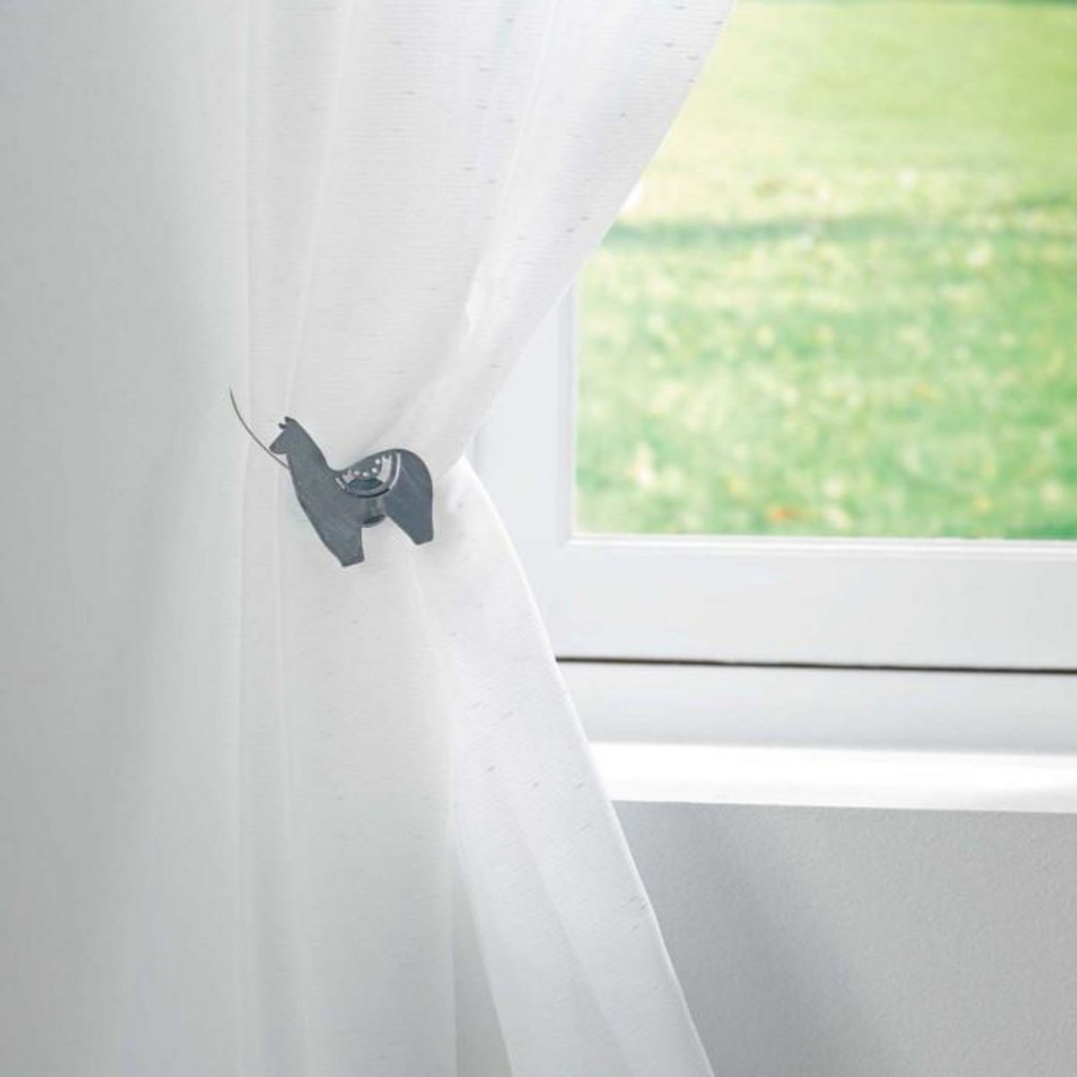 Paris Prix Embrasse de Rideau Aimantée  Yzma  30cm Gris