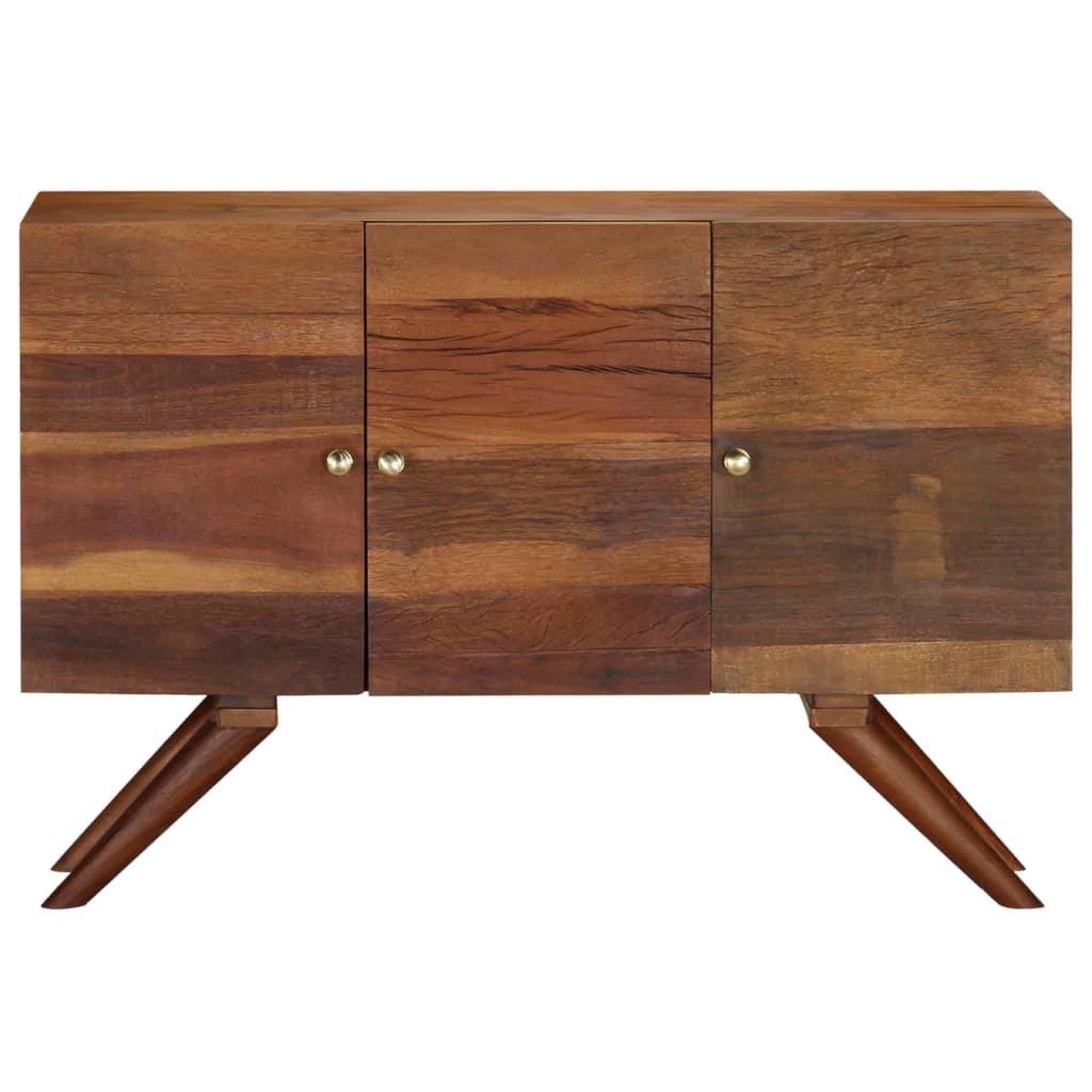 Voir la diapositive 2 : VIDAXL Buffet bois recycle massif 110x30x75 cm marron