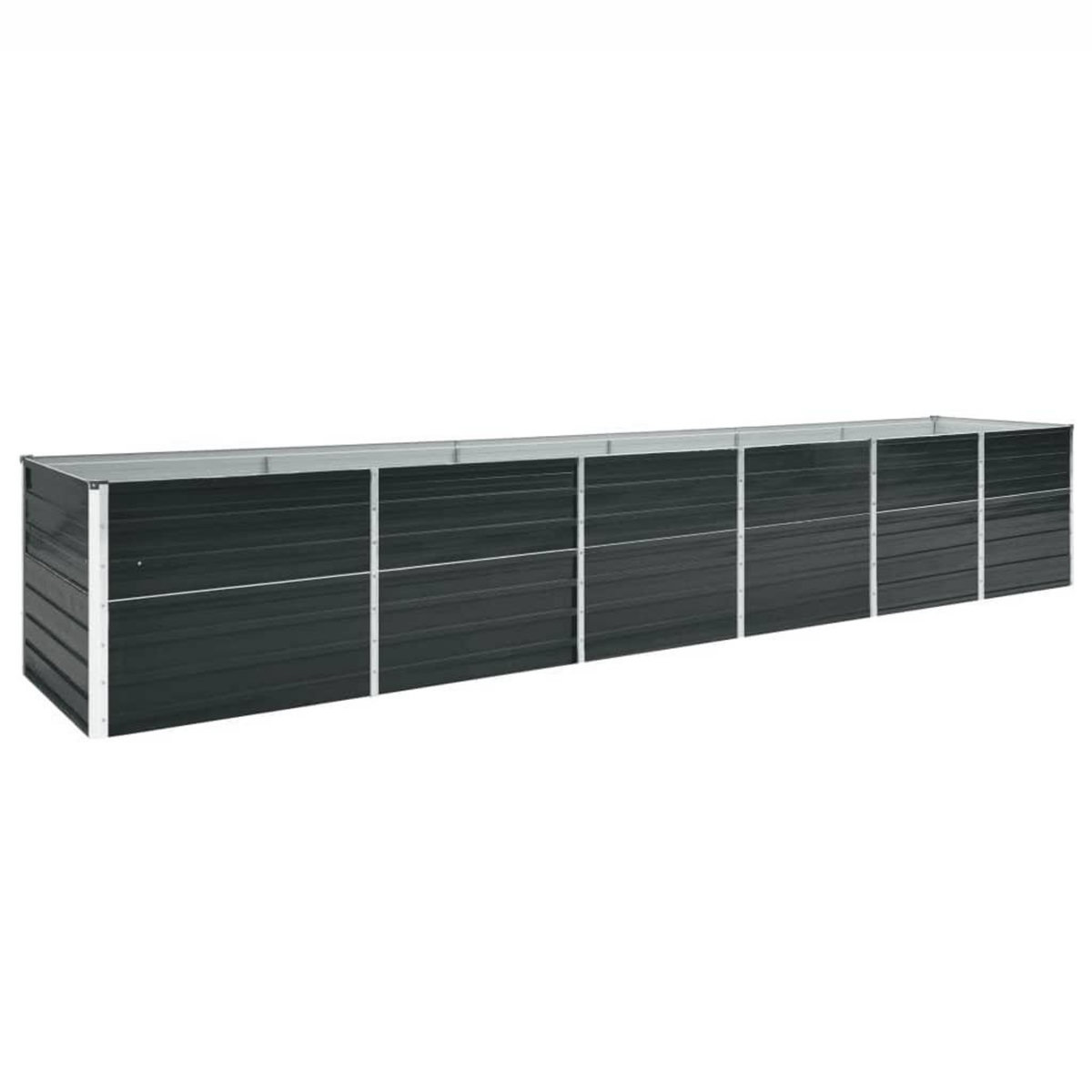 VIDAXL Lit sureleve de jardin Acier galvanise 480x80x77 cm Anthracite
