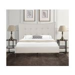 Habitat et Jardin Lit double en tissu capitonné   Aspen  160 x 200 cm - Beige